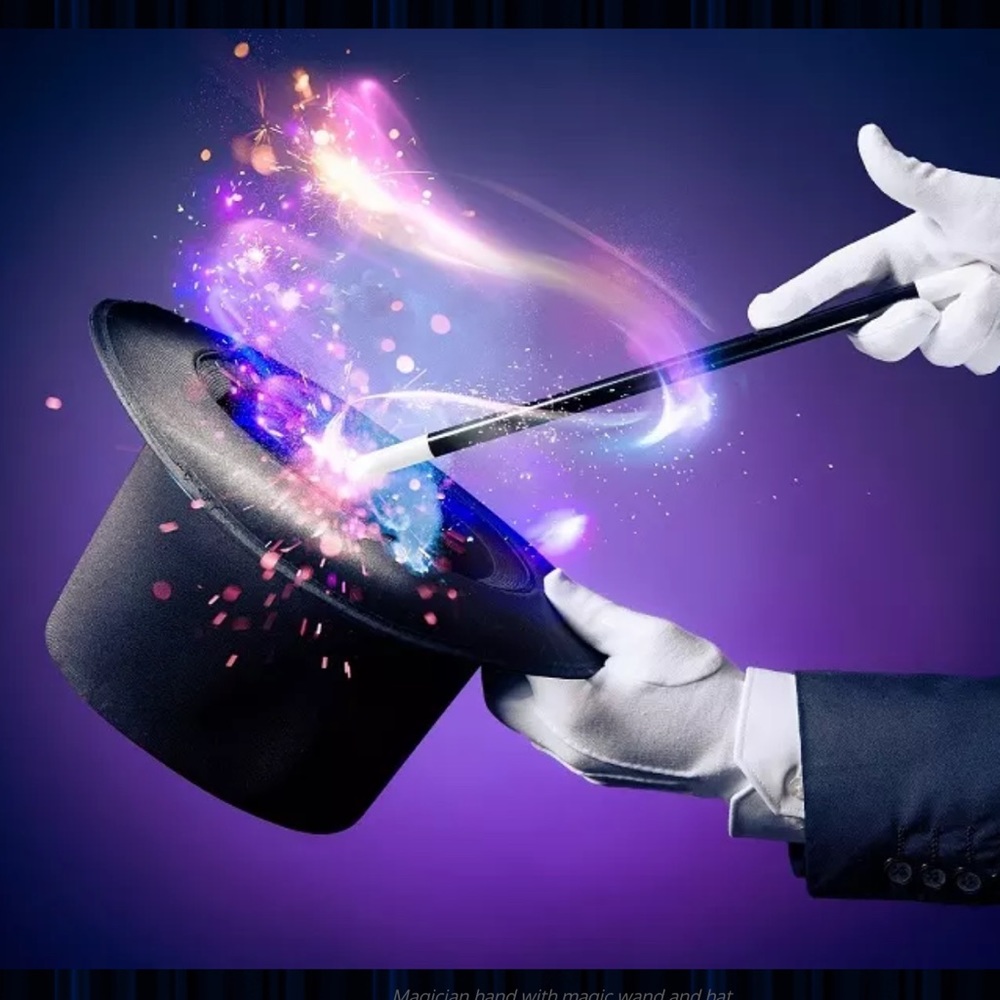 Black magic wand NEW in package wizard magician fortune teller Halloween Costume